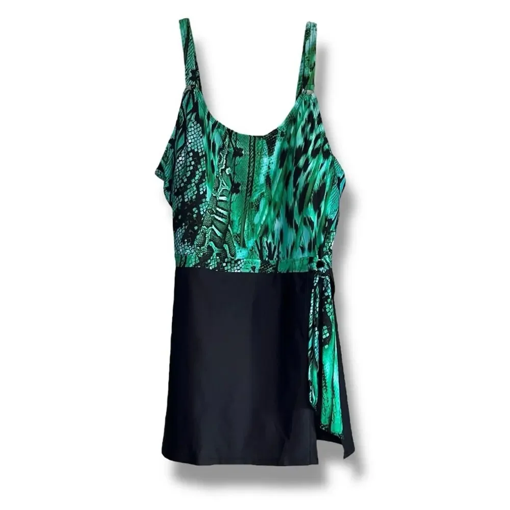Jaclyn Smith KMART Deadstock NWT tags one piece swimdress Women's size 18